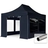 TOOLPORT Faltpavillon 3 x 4,5 m inkl. Seitenteile schwarz 582598