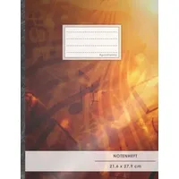CreateSpace Notenheft: DIN A4 • 48 Seiten, 24 Blatt, 12 Systeme, „Flashlight“ • Original #GoodMemos Schulheft • Mit Inhaltsverzeichnis und Seitenzahlen, Noten-Lineatur 14