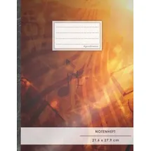 CreateSpace Notenheft: DIN A4 • 48 Seiten, 24 Blatt, 12 Systeme, „Flashlight“ • Original #GoodMemos Schulheft • Mit Inhaltsverzeichnis und Seitenzahlen, Noten-Lineatur 14