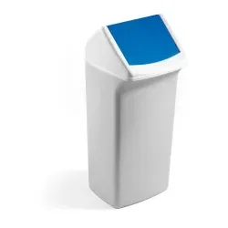 DURABLE Wertstofftonne DURABIN FLIP 40, mit Schwingdeckel VEH2012036 , 40 Liter, Farbe: blau