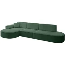 altdecor Ecksofa, Grün, Textil, 4-Sitzer, Ottomane links, L-Form, 321x171 cm, Wohnzimmer, Sofas - Couches, Wohnlandschaften, Ecksofas