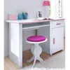 Kinderschreibtisch PARISOT Biotiful, weiß (weiß, rosa), B:121cm H:77cm T:65cm, Tische, Jugendschreibtisch, Schreibtisch