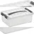 Q-Line Aufbewahrungsbox 30 x 20 x 10 cm 6-tlg. transparent/silber