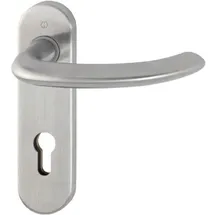 HOPPE Kurzschildgarnitur Marseille Edelstahl Silber
