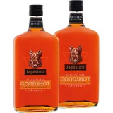 2 x 0,7-l-Flasche Spirituosenpaket Jagdstolz Kräuterlikör Goodshot 38% Vol