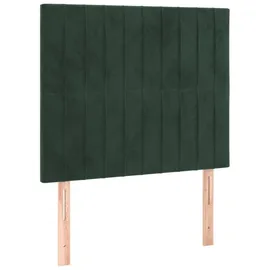 vidaXL Kopfteile 2 Stk. Dunkelgrün 100x5x78/88 cm Samt - Grün