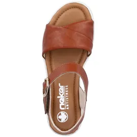 Rieker Keilsandalette Damen Cognac 43