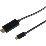 S-Conn 10-57025 Videokabel-Adapter 1 m HDMI A (Standard) USB Typ-C Schwarz