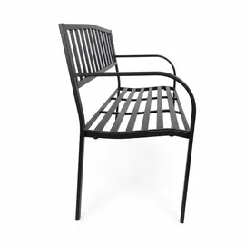 Lemodo Gartenbank 128 x 50 x 87 cm Schwarz