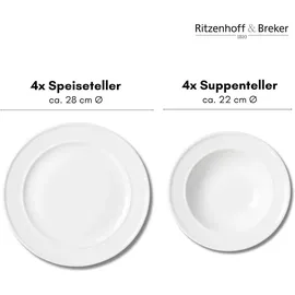 Ritzenhoff & Breker Simple Tafelservice 8-tlg. weiß