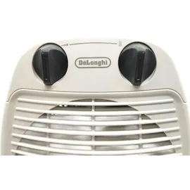 De'Longhi HVA3220 Elektrischer Heizlüfter, geräuschlos, 2 Leistungsstufen, Tropfschutz, Thermostat, Griff, Frostschutz, doppelte Isolierung, weiß