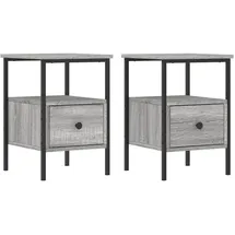 vidaXL Nachtschrank Grau Sonoma 34 x 36 x 50 cm