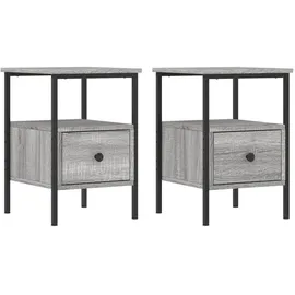 vidaXL Nachtschrank Grau Sonoma 34 x 36 x 50 cm