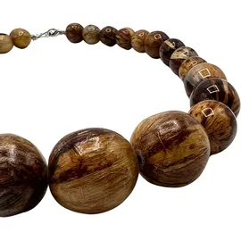 COLLEZIONE ALESSANDRO Kette mit Anhänger Banana braun / Holz