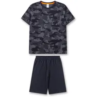 Sanetta Pyjama in Schwarz/Grau 152