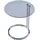[en.casa] Beistelltisch, Ylivieska 46xØ45 cm Chromfarben/Grauglas (44.50 x Ø45 Dekotisch Kaffetisch rund Ablagetisch mit Metallgestell Nebentisch