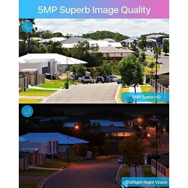 ZOSI 5MP PoE Überwachungskamera Set Weiß