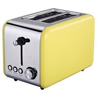 Michelino Toaster 2 Scheiben Toaster mit Brötchenaufsatz Retro Gelb, 850 W gelb