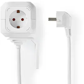 Nedis Verlängerungsbuchse 4-Wege 1,50 m Schwarz