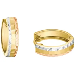 Paar Creolen AMOR "2017114", gold (goldfarben), Ohrringe, Damen, Gelbgold 375