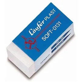 Läufer Radierer Plast Soft 41x19x12mm weiß Packung