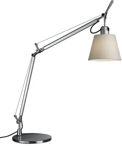 Tischleuchte Tolomeo Basculante Tavolo Artemide grau, Designer de Lucchi & Fassina, 116 cm