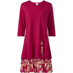 Baumwoll-Kleid, Druck himbeer, 38