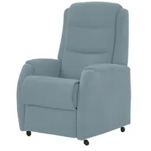 Hukla Fernsehsessel Max Mikrofaser 72 x 109 x 82 cm Blau elektrisch mit Rollen