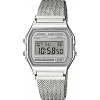 Casio A158WEM-7EF Vintage Iconic Digital Silber Grau