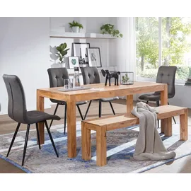 FineBuy Sitzbank Leon Braun 140 x 35 x 45 cm