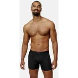 Danish Endurance Boxershorts Bamboo Trunks w/ fly in schwarz/rot | Gr.: M