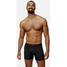 Danish Endurance Boxershorts Bamboo Trunks w/ fly in schwarz/rot | Gr.: M
