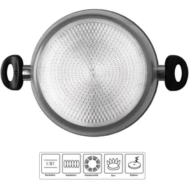 STONELINE XXL Kochtopf 28 cm mit Glasdeckel