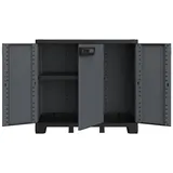 Kreher Mehrzweckschrank Dreitüriger Kunststoffschrank 'Ardesia' (Modell wählbar) 102 cm x 93 cm x 39 cm