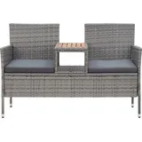 vidaXL 2-Sitzer-Gartenbank 143 x 0 x 0 cm Grau