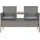 vidaXL 2-Sitzer-Gartenbank 143 x 0 x 0 cm Grau