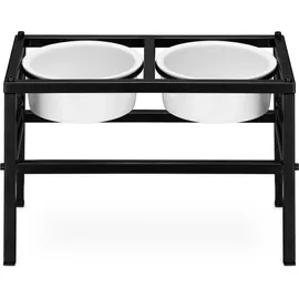 Navaris SPUNKYJUNKY Hundenapf Keramik Fressnapf Erhöhter Futternapf mit Ständer für mittelgroße und große Hunde (15.5cm, Tief)