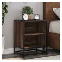 VidaXL Nachttisch Braun Eichen-Optik 40x31x50 cm Holzwerkstoff Metall