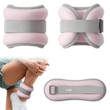 2 PCS Gewichtsmanschetten 0.3kg, Gewichtsmanschette Hand und Fussgewichte Rosa, Ankle Weights, Gewichte für Beine und Arme Fussgewichte Weights, für Bewegung Laufen Gymnastik