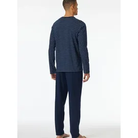 SCHIESSER Pyjama Admiral Blau gestreift - Dunkelblau | 106