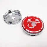 4 Stück Radnabenkappen für FIAT 500 Abarth Scorption 60mm,Nabendeckel Radnabendeckel Felgendeckel Wheel Caps Radnabenabdeckung Nabenkappen,A