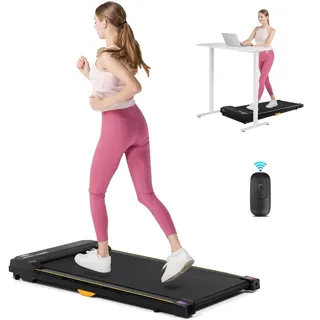 GTPLAYER Elektrisches Laufband für Zuhause bis 6 km/h, Walking Pad mit Fernbedienung, 2.5HP Walking Machine mit LED-Anzeige, Kompaktes und leises Schwarz