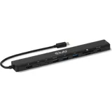 Club 3D Club3D Tragbare Docking USB-C ->2xUSB-C/3xUSB-A/HDMI/SD BK retail (USB-C, 10 Ports), Dockingstation + USB Hub, Schwarz