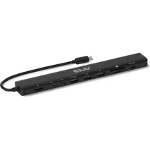 Club 3D Club3D Tragbare Docking USB-C ->2xUSB-C/3xUSB-A/HDMI/SD BK retail (USB-C, 10 Ports), Dockingstation + USB Hub, Schwarz