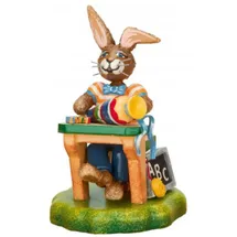 Hubrig Volkskunst Hasenschule Felix erster Schultag 8 cm braun/mehrfarbig