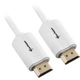 Sharkoon HDMI-Kabel 1 m Stecker/Stecker Weiß