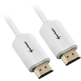 Sharkoon HDMI-Kabel 1 m Stecker/Stecker Weiß
