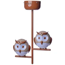Milagro OWL 2 Leuchtmittel rund braun/weiß