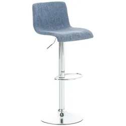 CLP Barhocker Hover Stoff blau/Metall in Chromoptik