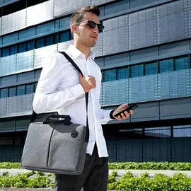 Hama Laptoptasche Genua Polyester grau 00227053 bis 39,6 cm (15,6 Zoll)